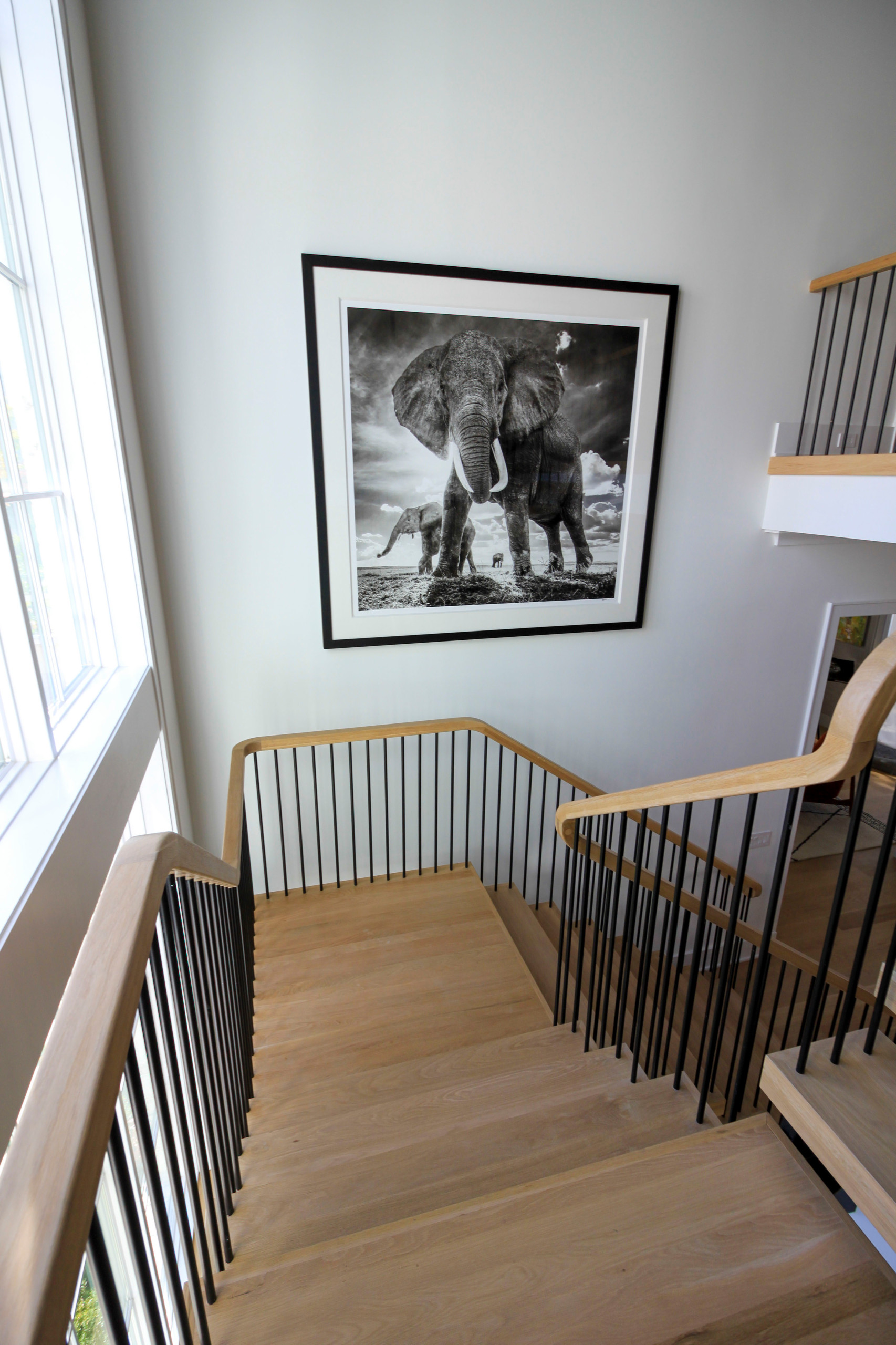 96_Dramatic cantilevered no-riser staircase, Bethesda, MD 20814