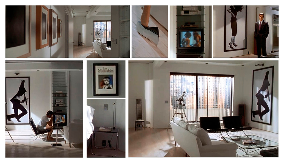 Дизайн апартаментов в стиле black&white. 2013 г. - по мотивам фильма "Американск