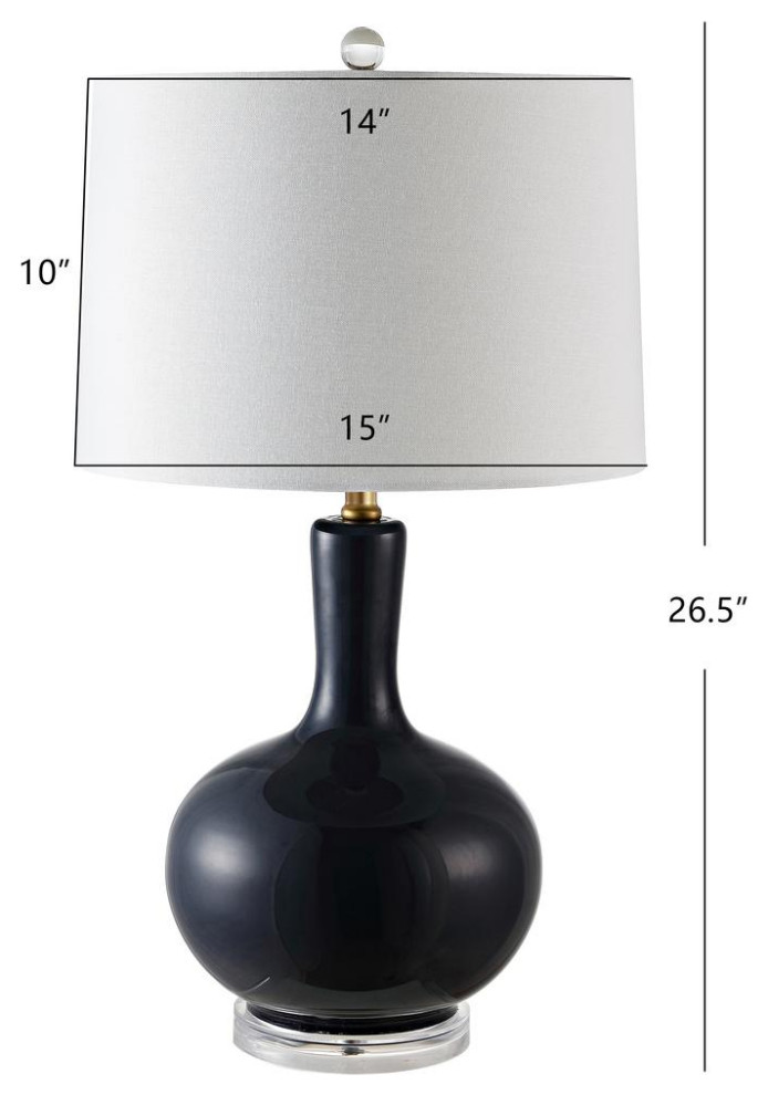 Nilla Table Lamp, Navy/Clear