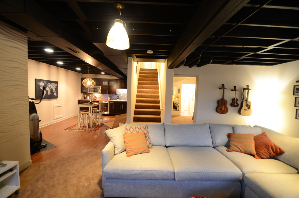 Transitional home design photo in Chicago