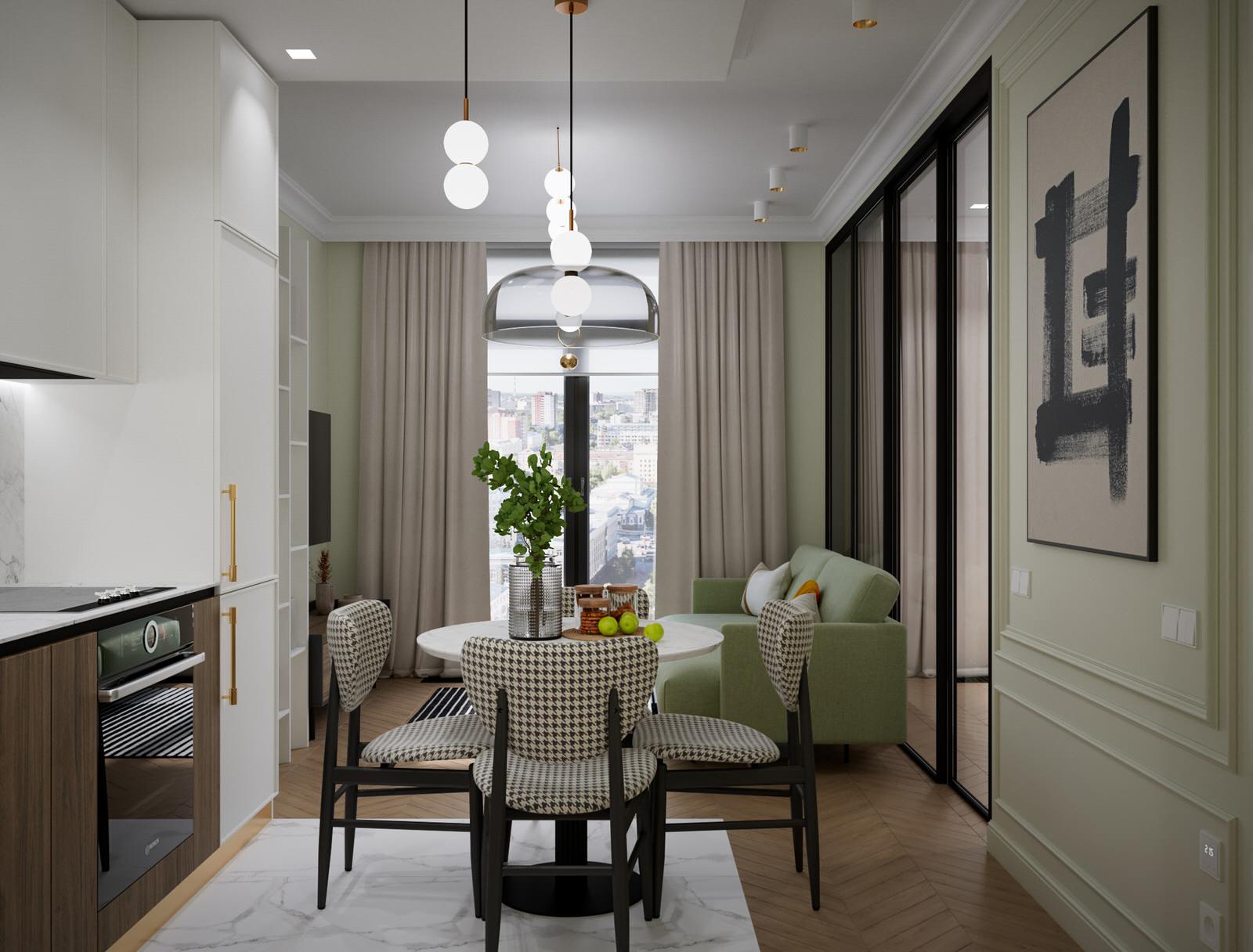 Современный интерьер с элементами классики