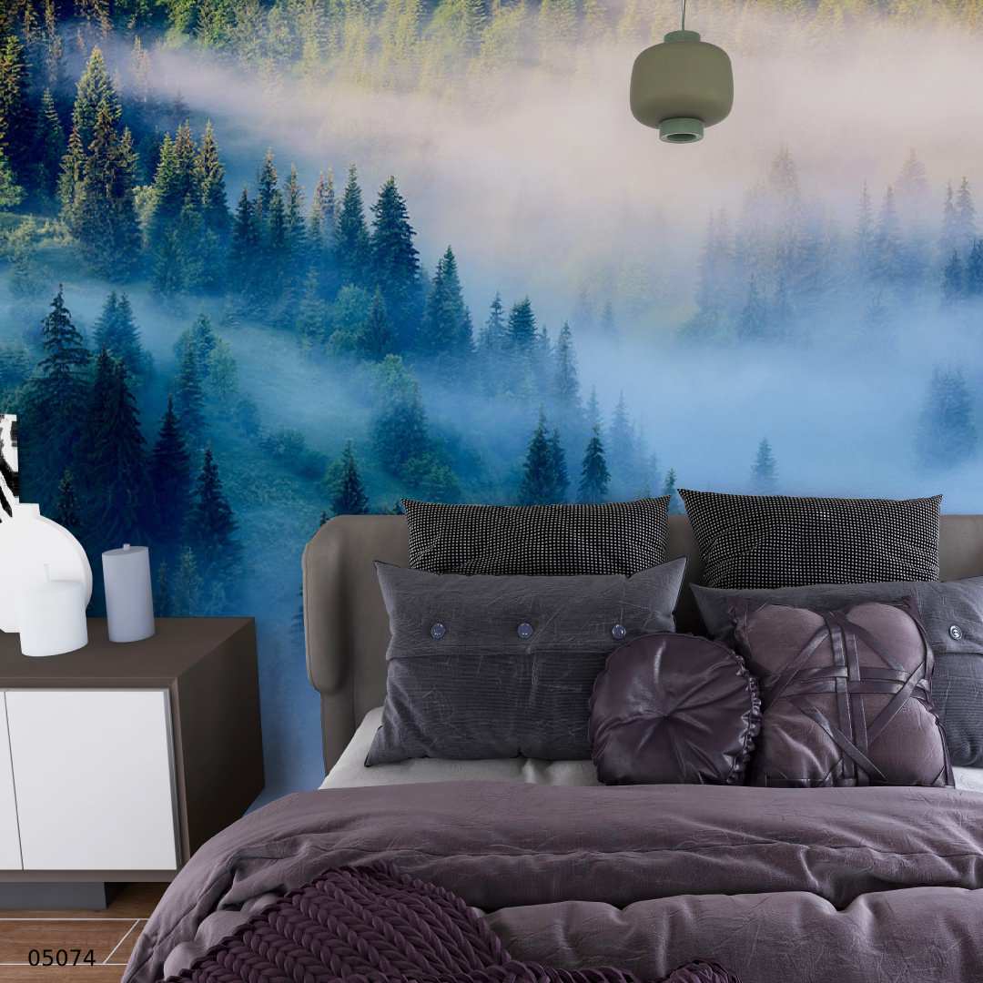 Дизайн-проект "Туманный лес в оформлении спальни"