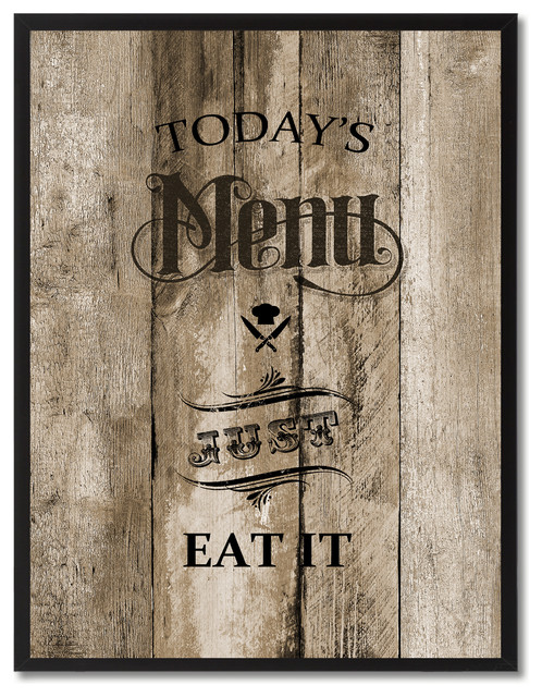 Today's Menu  Inspirational, Canvas, Picture Frame, 13"X17"