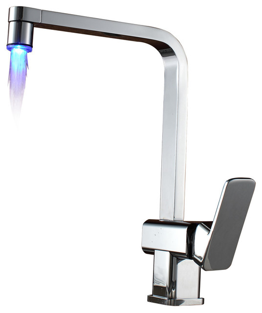 LED Waterfall Contemporary Kitchen Sink Faucet