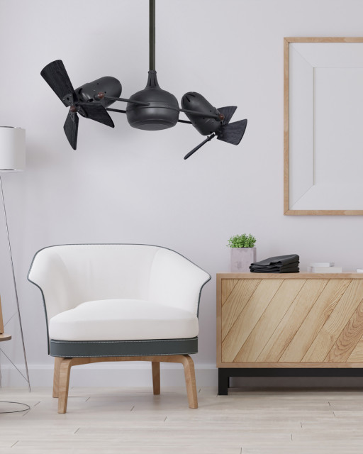 Ceiling Fan Angular Rotation Dagny Rotational Ceiling Fan, Textured Bronze - Transitional - Ceiling ...