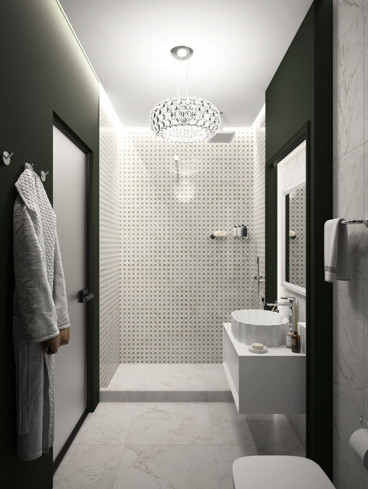 Визуализации спальной и ванной комнат.