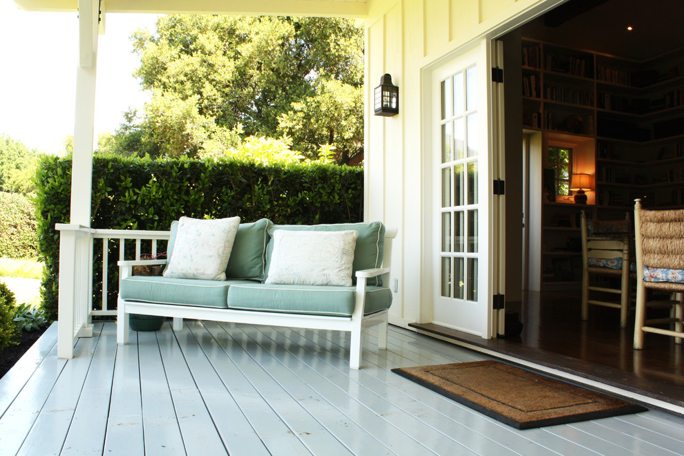Design ideas for a country verandah in Santa Barbara.