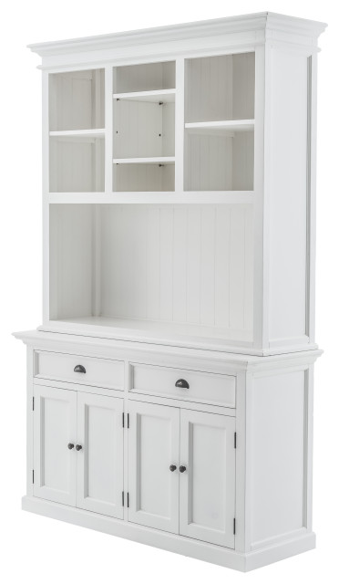 Halifax Buffet Hutch Unit With 2 Adjustable Shelves Traditional China Cabinets And Hutches By Homesquare Houzz