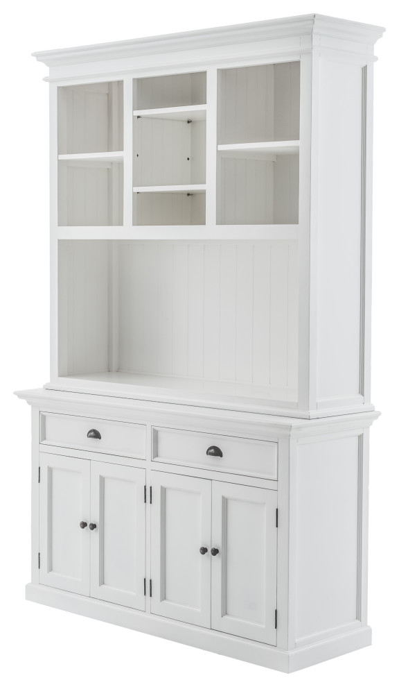 Halifax Buffet Hutch Unit With 2 Adjustable Shelves Traditional
