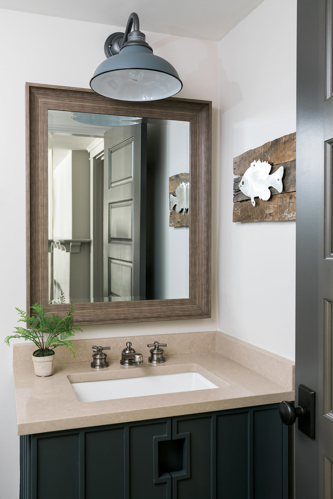 Custom Lake Home New Build - Beach Style - Powder Room - Atlanta - by ...