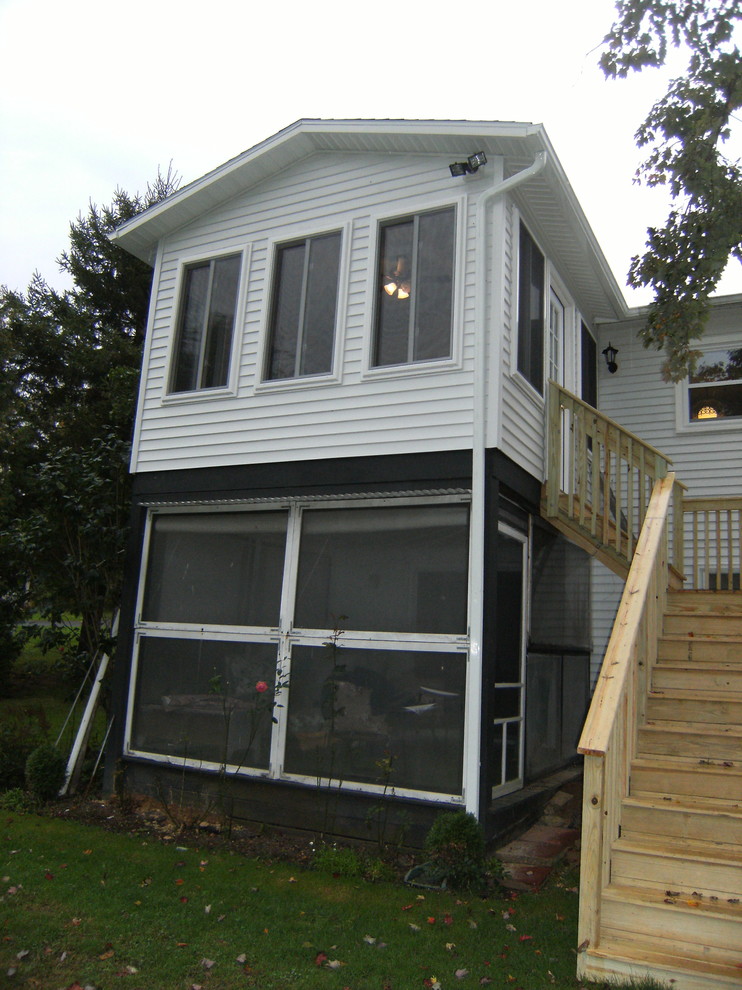 Second Story Sunroom Addition + Stairs