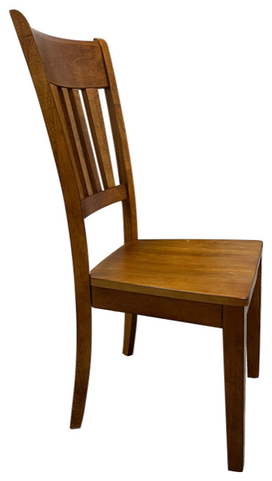Adam Collection Pair of solid rubberwood dining chairs