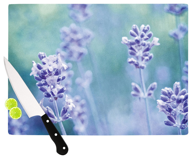 Iris Lehnhardt "Lavender Dream" Flower Purple Cutting Board, 11"x7.5"