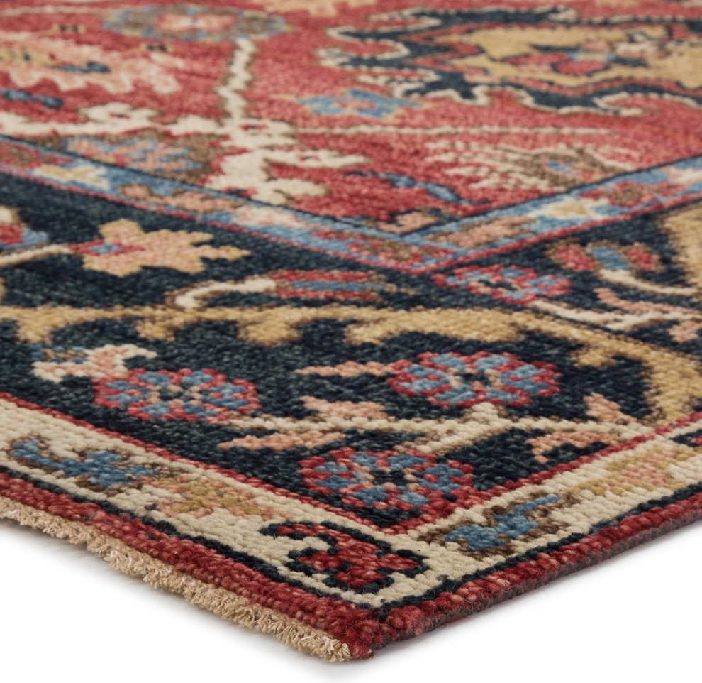 Jaipur Living Aika Hand-Knotted Medallion Red/Multicolor Rug, 8'6"x11'6"