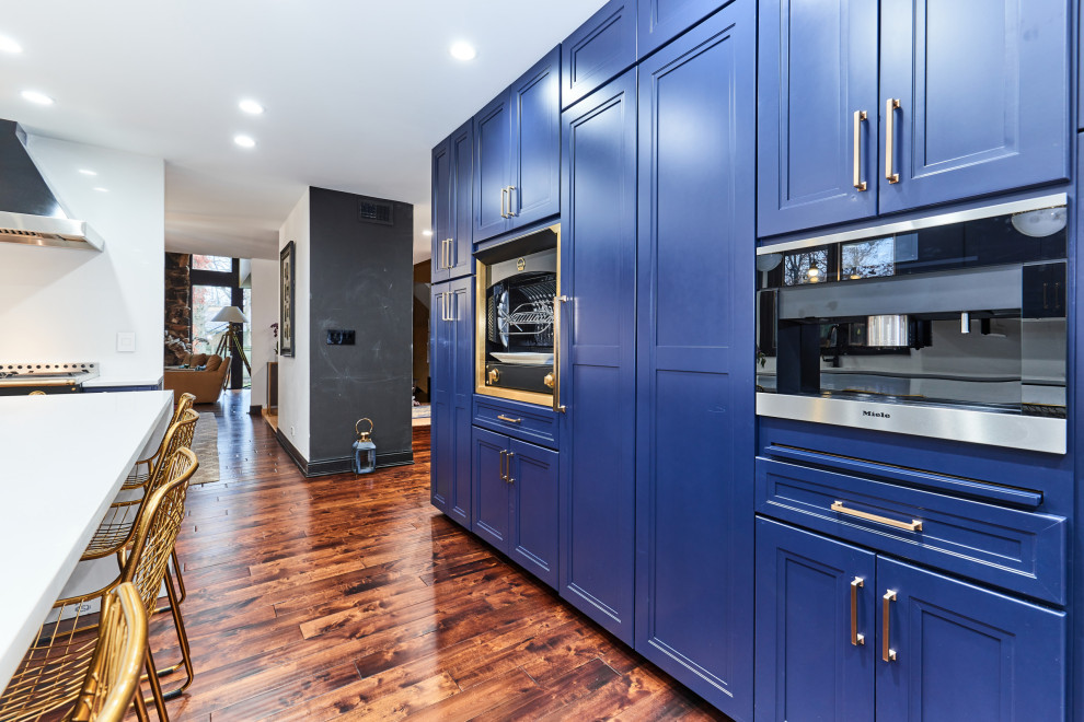 High-Function Appliance Wall in Deep Navy