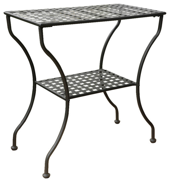 International Caravan Mandalay Rectangular 2 Tier Patio Table