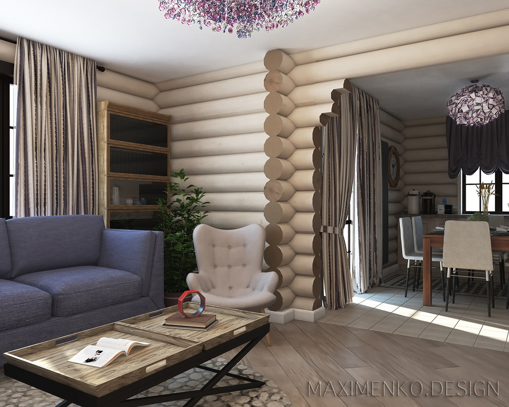 Сруб в современно-классическом стиле