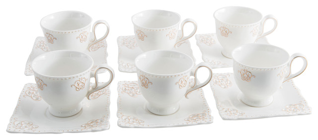 Elisabeth Coffee Cup and Saucers, Set of 6