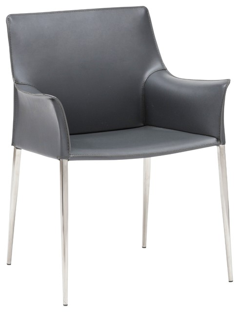 Colter Leather Dining Arm Chair With Steel Legs Modern Colter Leather Dining Arm Chair With Steel Legs Modern Chairs By Selections