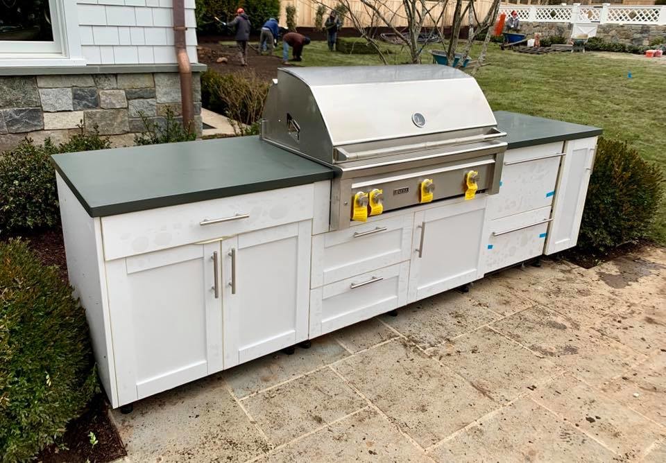 Grey Slate Countertops Modern Patio New York By Garden