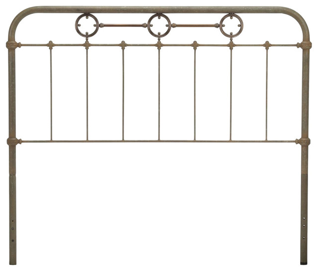 Madera Rustic Metal Headboard Panel Traditional Headboards by
