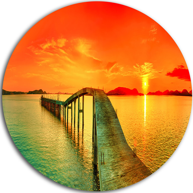 Shop Houzz Design Art USA Fabulous Sunset Panorama, Photo Seascape