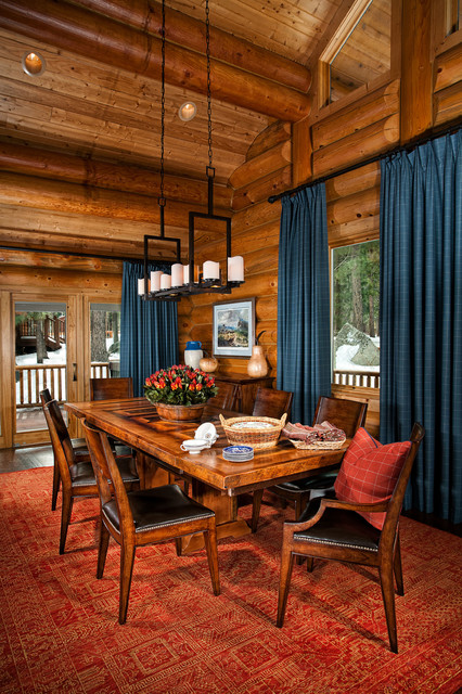 Traditional Log Cabin Rustic Dining Room Other By Corinne