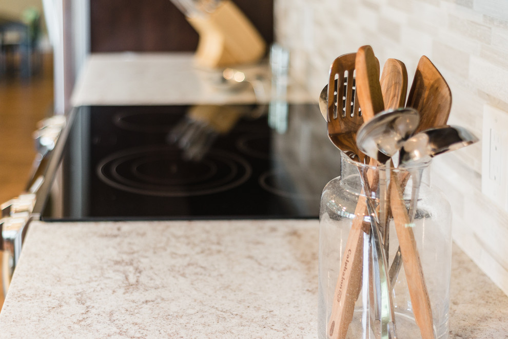 Inspiration for a transitional home design remodel in Denver