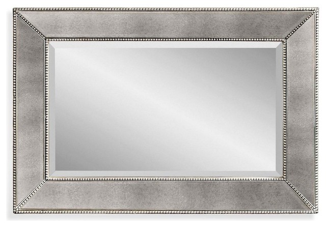 Wall Mirrors beaded wall mirror - transitional - wall mirrors -bassett Wall Mirrors beaded wall mirror - transitional - wall mirrors -bassett