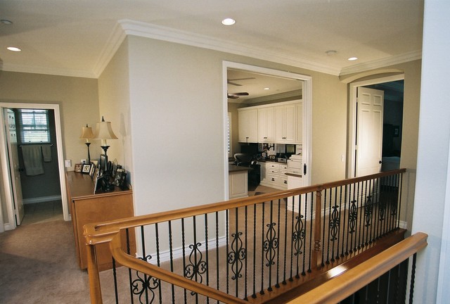 High Ceiling Converted To Home Office Traditional Home