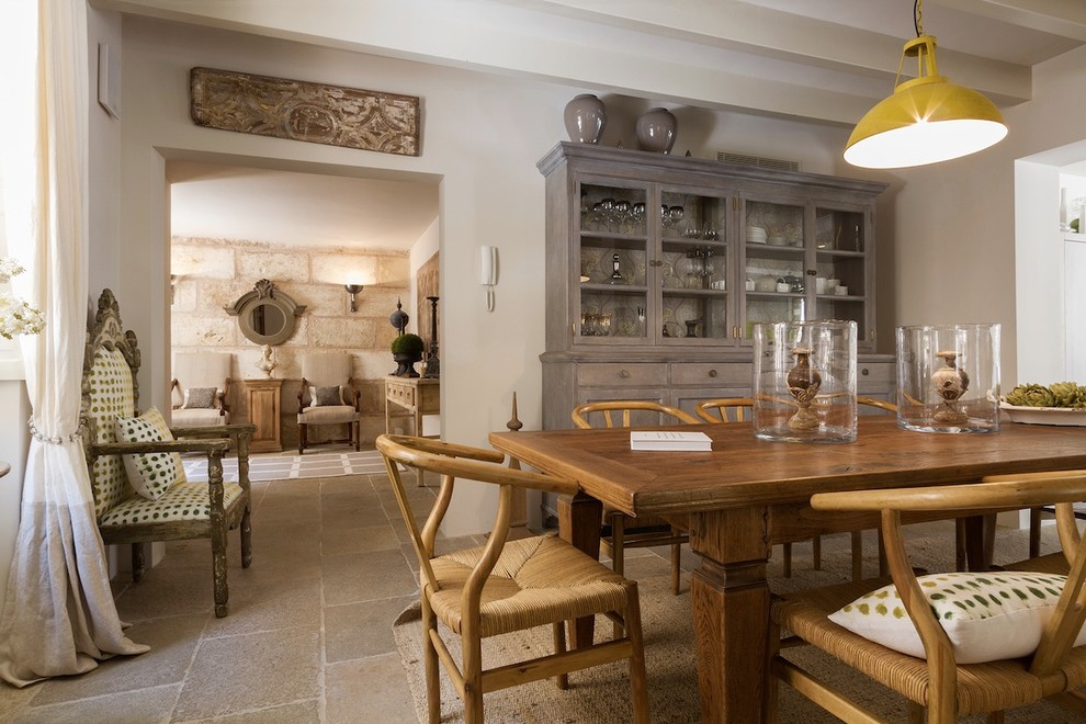 Inspiration for a mediterranean dining room in Other.