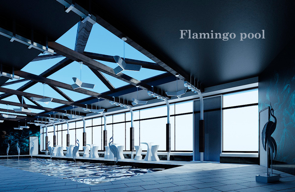 Дизайн проект интерьера бассейна