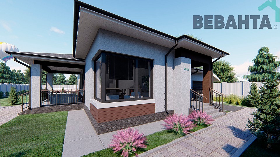 Одноэтажный дом по проекту "Мокко"