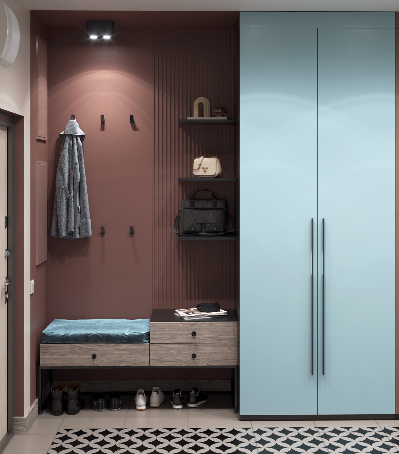 визуализация трехкомнатной квартиры ЖК Варшавская Life