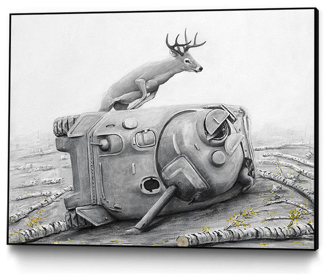 Artaud Deer Art block Framed Canvas, 40"x30"