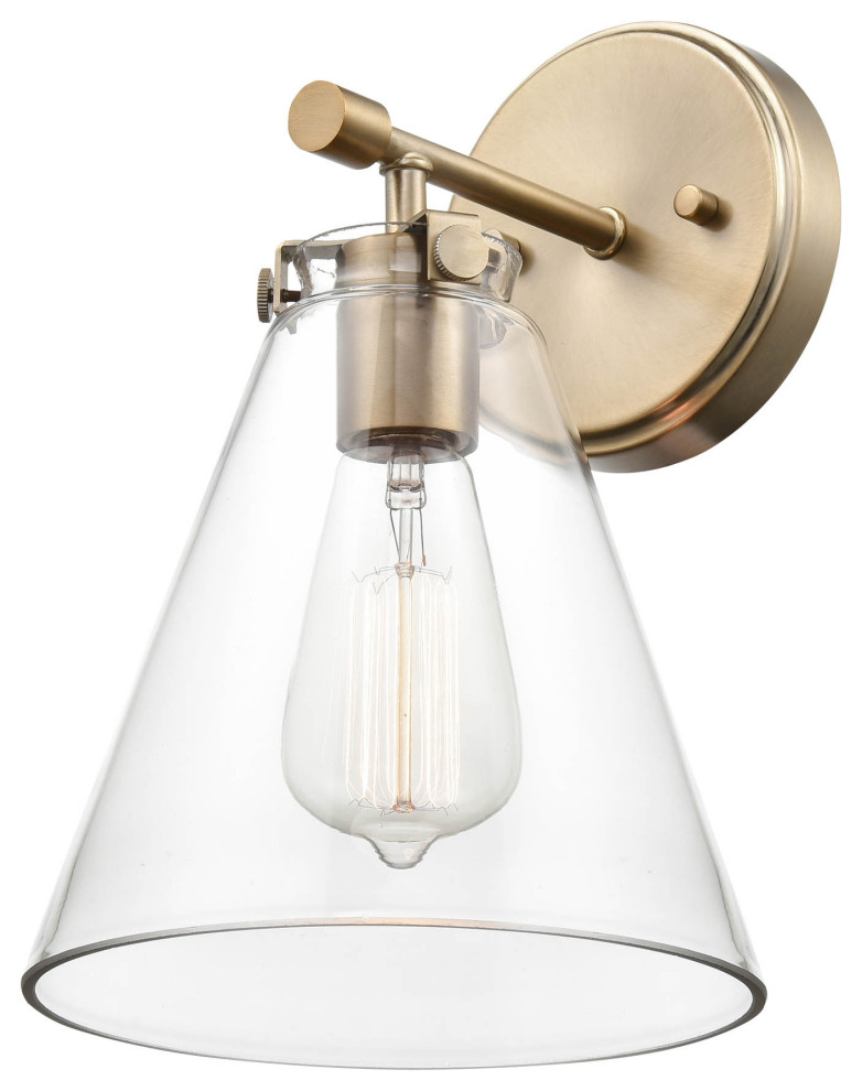 Aliza 1-Light 7.75" Modern Gold Bath Sconce - Transitional - Bathroom ...