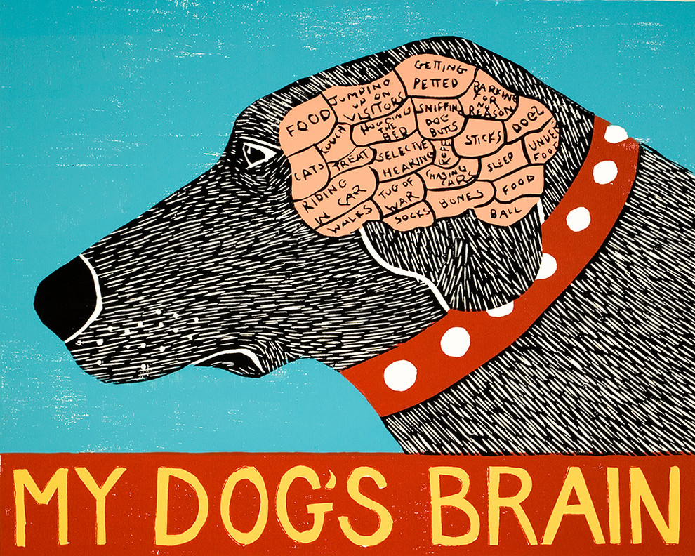 Dog Home Decor My Dogs Brain Choc Poster Art Print