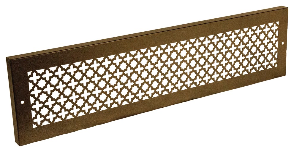 Steel Crest Victorian Oil Rubbed Bronze Baseboard Grille, 30"x6"