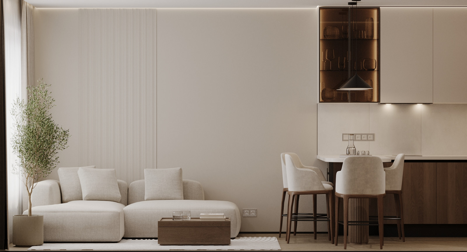 Эскизный проект интерьерной квартиры в Москве