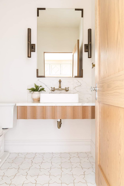 Rift White Oak baths landhausstil-gaestetoilette