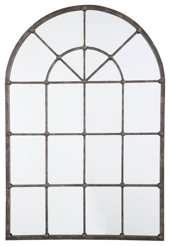 Oengus Bronze Finish Accent Mirror Industrial Wall Mirrors by