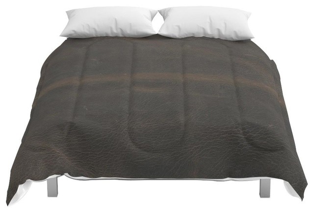 Society6 Leather Comforter Contemporary Comforters And