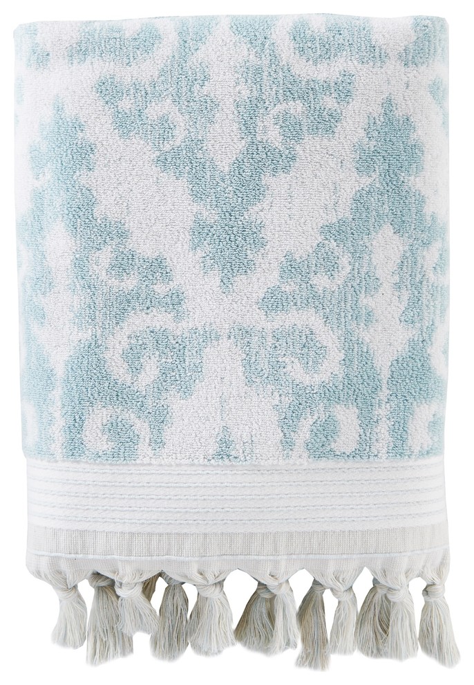 Mirage Fringe Bath Towel Contemporary Bath Towels by Saturday