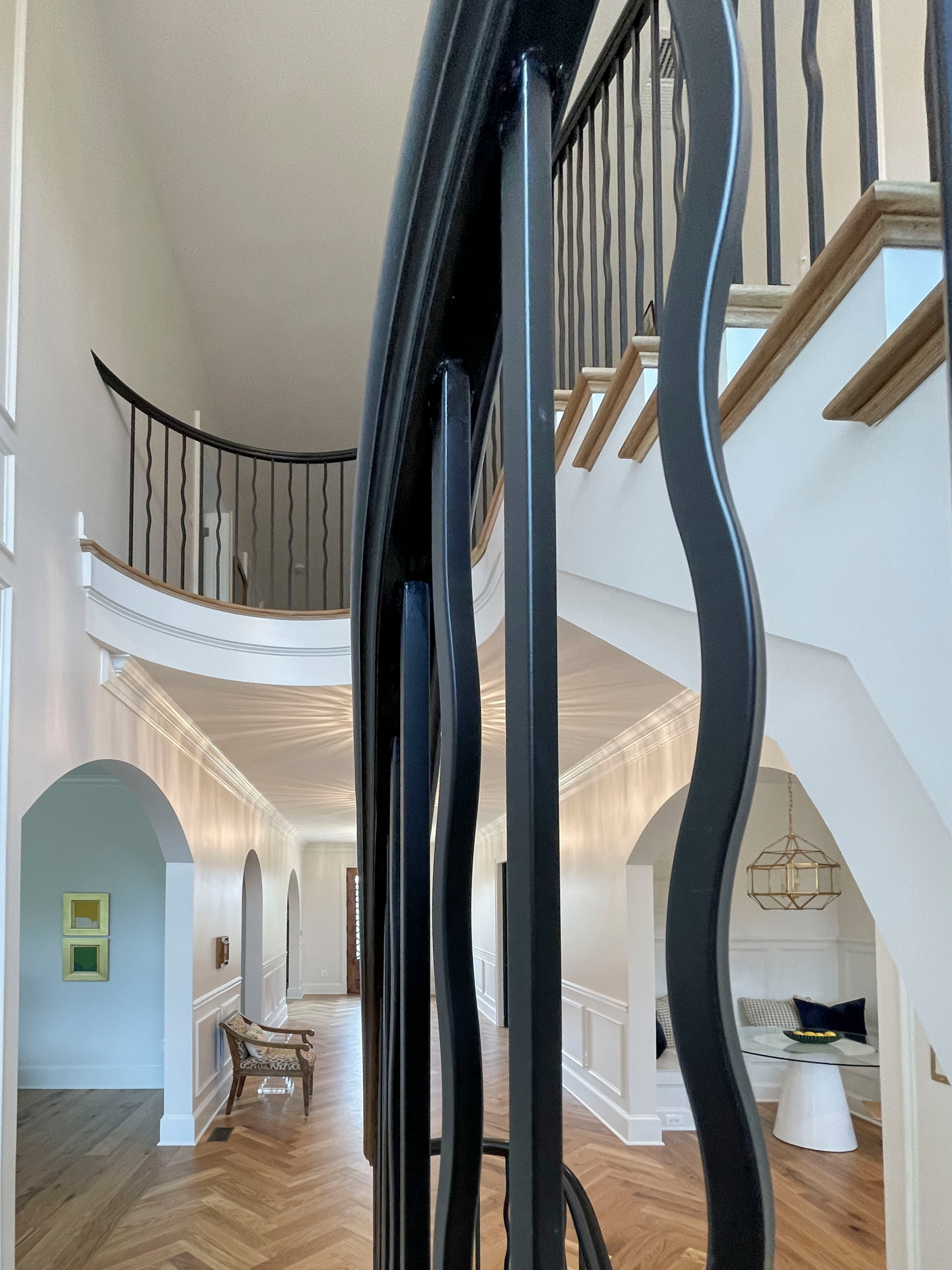106_Modern Balustrade System Meets Traditional Winding Stairs, Aldie VA  20105