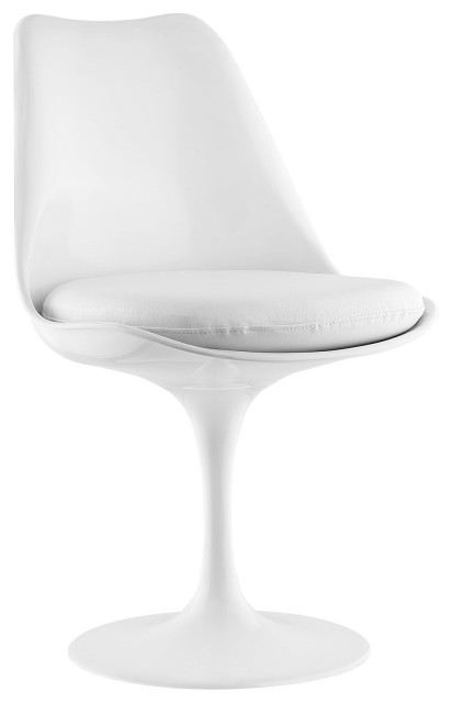 Lippa Dining Faux Leather Side Chair, White