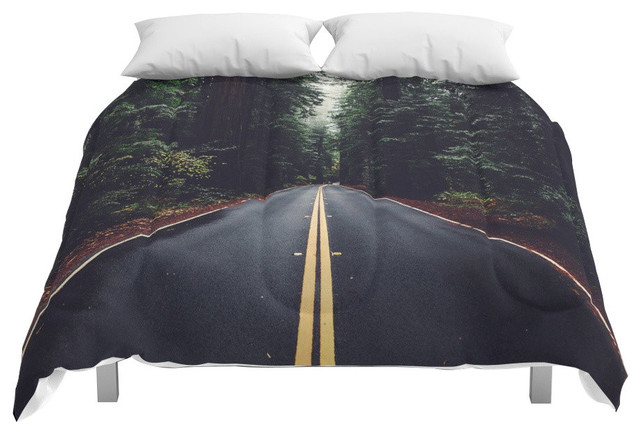 The Woods Have Eyes Comforter Contemporary Comforters And