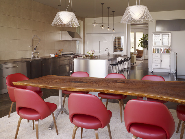 Kitchen & dining area moderno-cucina