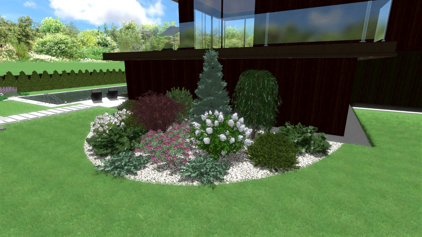 3D ландшафтный проект 1500 руб./сотка + все планы и чертежи