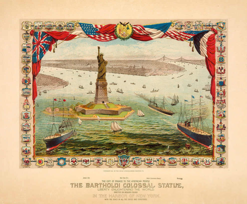 Bartholdi Colossal Statue, Liberty Print