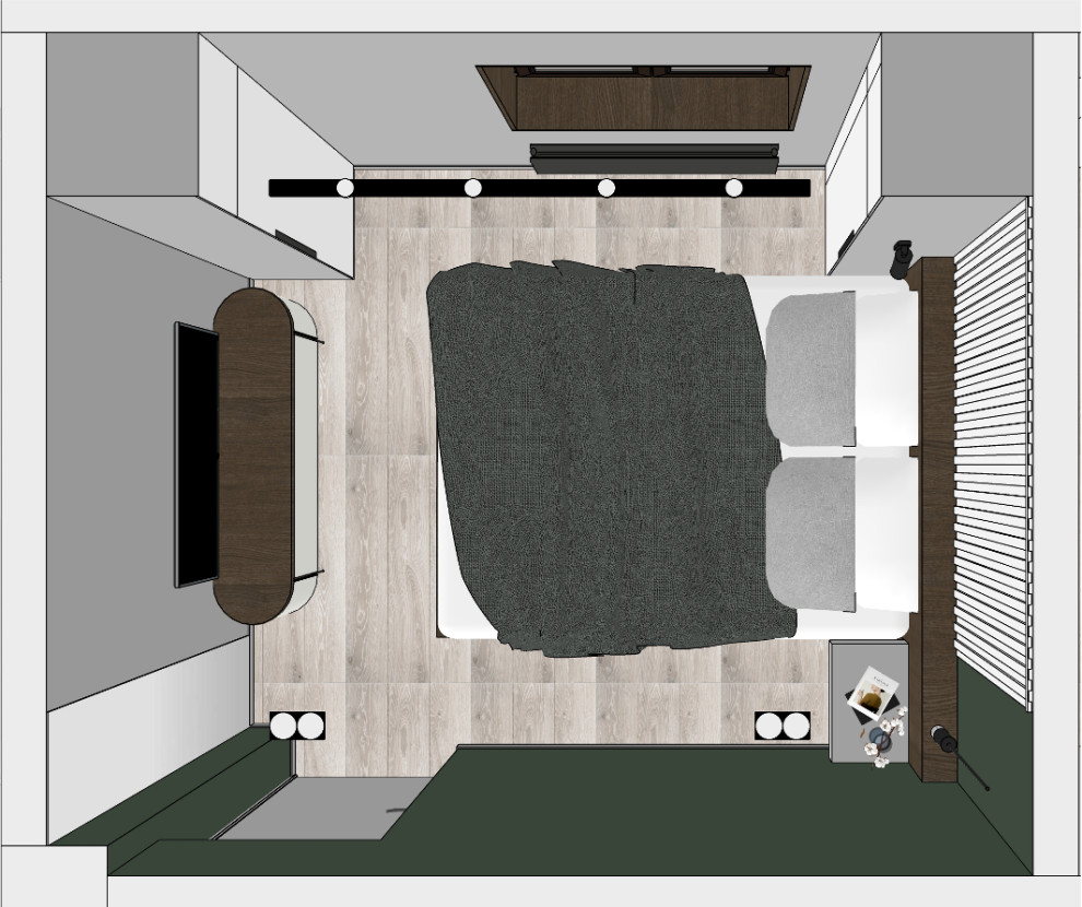 3д визуализация - спальня